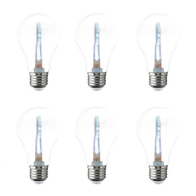 Pack de 6 Focos LED Aksi 1W A19 Estela de luz Base E27 Azul