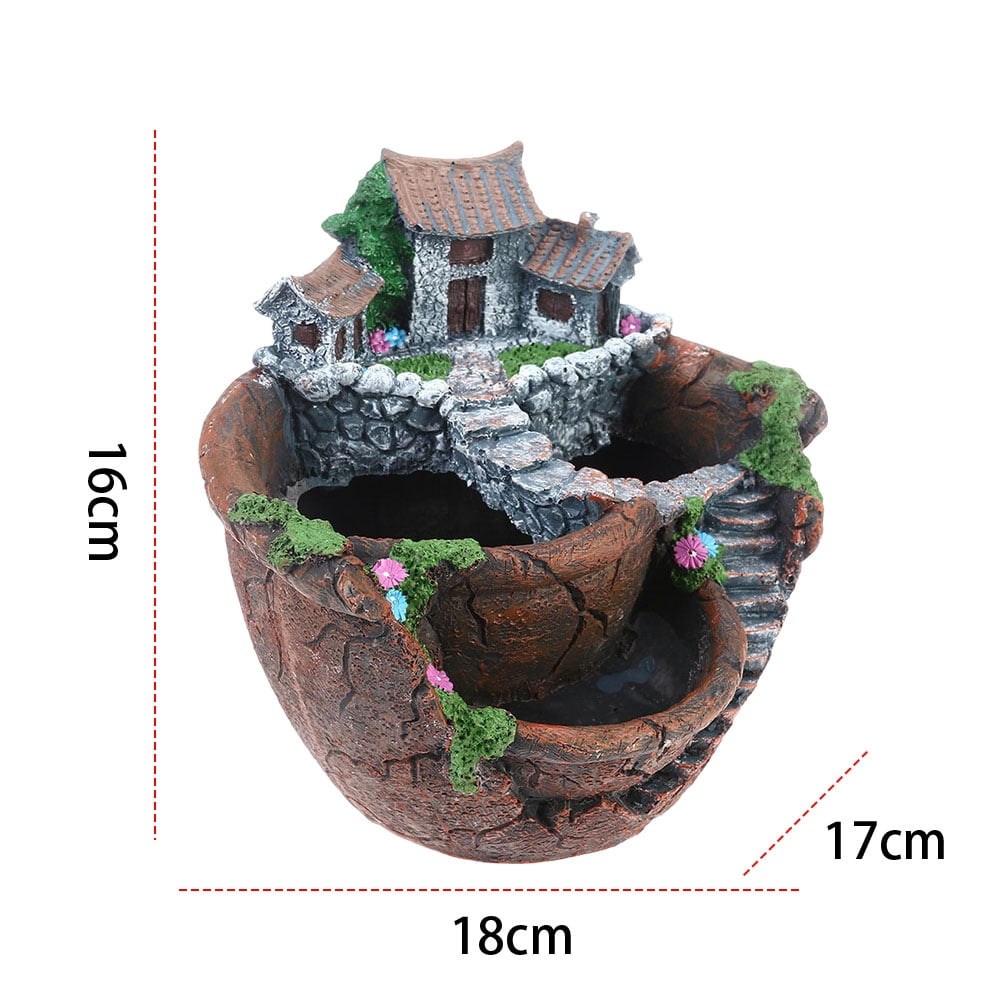CARRFA 2025 Creative Fairy Garden Planter Plants Pot, Flowers Succulent Plants Fairy House Pot Holders Hanging Garden Design with Sweet House