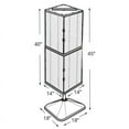 thumbnail image 2 of Azar 40"(H) x 14"(W) x 14"(D) Weighted 4-Sided Interlocking Pegboard Floor Display Yellow 701435-YEL, 2 of 5