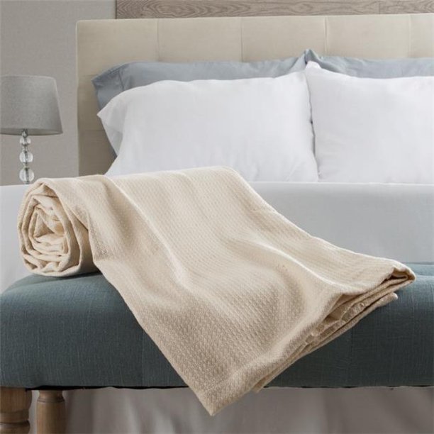 Lavish Home 6189KT 100 Percent Cotton Blanket, Taupe King