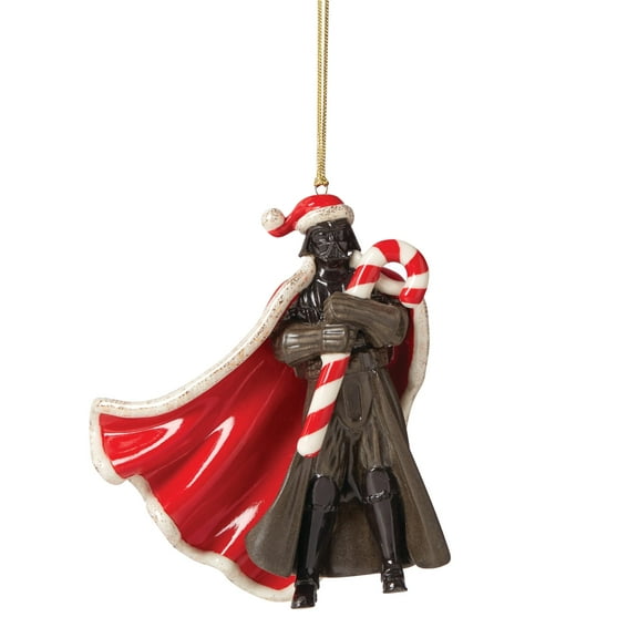 Lenox Darth Vader Ornament, Star Wars, Black, Multicolor, Porcelain, Christmas, Striped