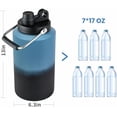 thumbnail image 2 of 1 Gallon Water Bottle Insulated Stainless Steel Keeps Ice 48Hr, Large Water Gallon Jug Wide Mouth Leakproof Vacuum for Gym, Camping, & Construction Gradient Blue, 2 of 6
