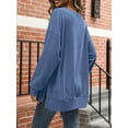thumbnail image 4 of Fancyglim Sweatshirts for Women Crew Neck Long Sleeve Pullover Tops Haze Blue 2XL, 4 of 8