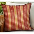 thumbnail image 3 of Plutus Cherry Tassel Orange Stripes Luxury Outdoor/Indoor Throw Pillow Double sided 18" x 18", 3 of 4