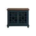 thumbnail image 3 of Martin Svensson Home Palisades Small Spaces 38" TV Stand Blue with Coffee Walnut Top, 3 of 7