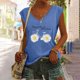 thumbnail image 2 of Camiseta sin mangas con cuello en V y estampado informal a la moda para mujer Pompotops  lopia998068, 2 of 5