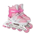 thumbnail image 1 of Patines en línea para niños, ligeros y suaves, con ruedas delanteras iluminadas. Rosa M, 1 of 9