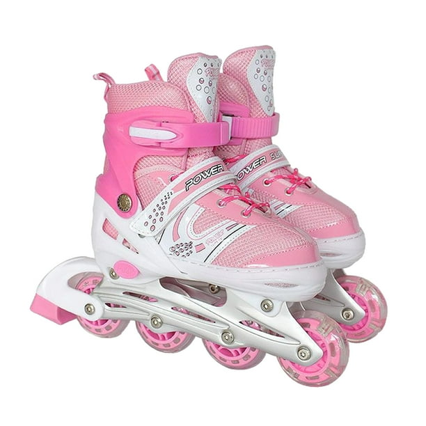Patines en línea para niñas y niños, ligeros, con rodamientos de precisión incorporados Rosa M