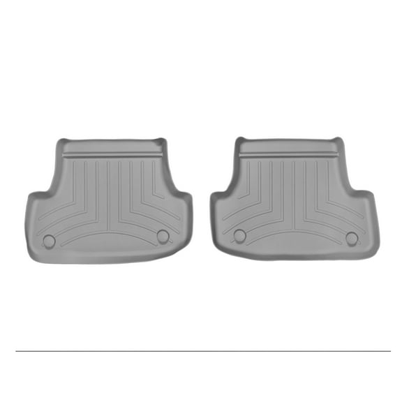 WeatherTech Custom Fit FloorLiners compatible with 2015-2020 Audi A3 - 2nd Row (2-Piece Liner), Grey