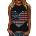 thumbnail image 2 of Frostluinai Women's Cheap 4th of July Tanks Sale Crew Neck Patriotic Tanks Sleevelss Vintage Love American Flag Shirts for Plus Size, 2 of 5