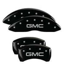 Set of 4: Black finish, Silver GMC