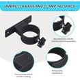 thumbnail image 3 of Deck Patio Umbrella Holder,Patio Umbrella Stand Umbrella Clamp Mount Bracket Outdoor Umbrella Base Clamp for Deck Railing, Balcony, or Courtyard(3 PCS Black), 3 of 7