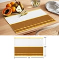 thumbnail image 6 of Modern Brown Gold Placemats Set of 4 Minimalist Geometric Yellow Striped Place Mats Indoor Wipeable Table Mats Washable Cloth Dining Table Placemats for Kitchen Holiday Party Home Decor 13x19 Inch, 6 of 9