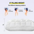 thumbnail image 5 of YOUR MOON Soft Pillows Standard for Sleeping, Support Bed Pillows, Fluffy Down Alternative Pillow, Luxury Hotel Gel Standard Pillows for Side Sleeping (White), 5 of 10