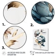 thumbnail image 3 of Designart Hyperrealistic Blue And Gold Peony I Canvas Wall Art, 3 of 5