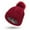 Wine, variant on Holloyiver Winter Beanie Hat for Women Men, Hair Protection Hat Cable Knit Soft Beanies Cap Satin Lined Snow Hats for Women Men