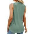 thumbnail image 5 of gakvbuo Plus Size Summer Tops For Women Tops Dressy Casual Tunic Tops To Wear With Leggings Women's Solid Color Hole V-neck Slim Vest Female Tops, 5 of 5