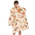 thumbnail image 2 of Hoodie Blanket for Women Men Teens,Oversized Wearable Blanket Sweatshirt Cartoon Warm Cozy with Large Pocket, 2 of 7