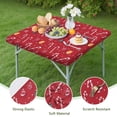 thumbnail image 4 of Red Christmas Candy Cane Pattern Square Fitted Tablecloth with Elastic Edge,Square Table Cover,Washable Elastic Table Cover for Home Kitchen Party Decor 34"x34", 4 of 6
