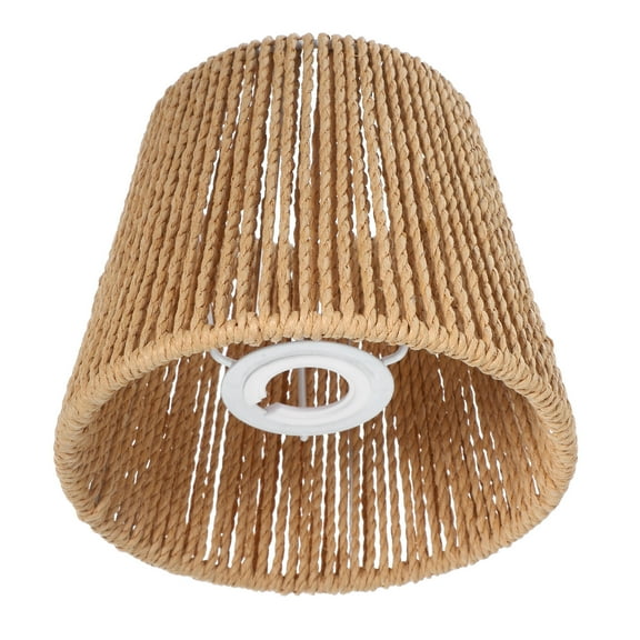 FRCOLOR  Lampshade Woven Light Cover Rattan Retro Style Office Brown