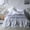 Gray, variant on Gorgeous Lace Design Quilt Bedding with Summer,Lightweight Soft Silky,Quilted Blanket Thin Comforter Bed Cover for All Season,79x91 inches,4.8Pound (Pink, Queen)