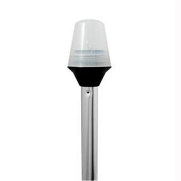 Attwood Frosted Globe All-Around Pole Light w/2-Pin Locking Collar Pole - 12V - 30in.