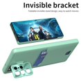 thumbnail image 3 of Decase Card Slot Case for Samsung Galaxy S23 Ultra,Shock-Absorbing Protective Case with Card Holder,Metal CD Pattern Camera Lens Invisible Bracket ,Soft TPU Cover Microfiber Inner Case, Mint, 3 of 7