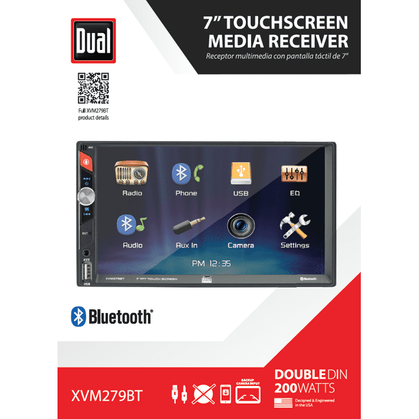 Dual Electronics 7 inch Multimedia Audio Touchscreen Radio, Double