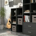 thumbnail image 3 of Furniture of America Seni Stackable Wood 3-Cube Bookcase in Black, 3 of 12