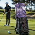 thumbnail image 3 of Yuyamidu Purple Marble Print Golf Bag Cover Portable Golf Bag Dust Cover Fashion Golf Caddy Bags Covers Golf Gifts for Men Women Golf Club Bag Accessories, 3 of 8