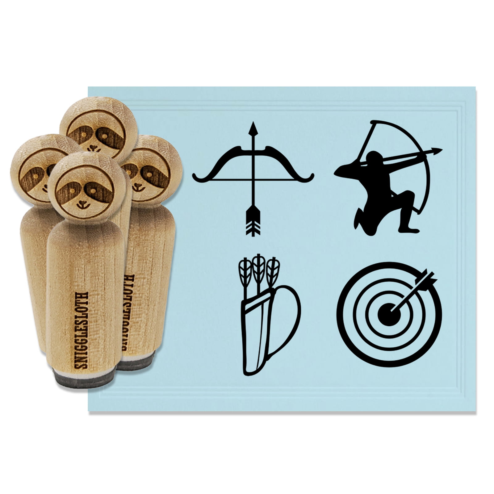 Arrows 3 Set of wood mounted Rubber Stamps 