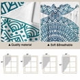 thumbnail image 5 of Swag Valance Curtains for Windows, Turquoise Boho Light Filtering Kitchen Curtains with Rod Pocket, Retro Ethnic Teal Geometric Aesthetic Window Treatment Valances for Living Room, 36x63 - 2 PCS, 5 of 9