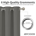 thumbnail image 4 of Cortina Blackout Joydeco para puerta, 183 cm de largo, privacidad, color gris claro, 4 of 6