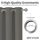 thumbnail image 4 of Cortina Blackout Joydeco para puerta, 183 cm de largo, privacidad, color gris claro, 4 of 6