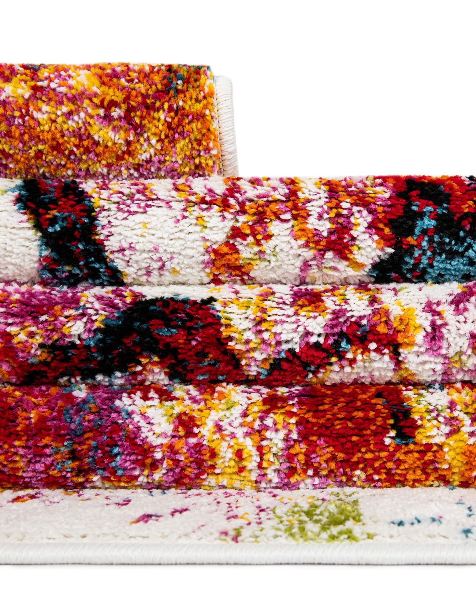 Unique Loom Lyon Collection Area Rug - Larimar (2' 7" x 10' Runner Ivory/Black)