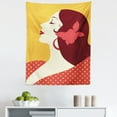 thumbnail image 1 of Spanish Tapestry, Flamenco Woman in Retro Polka Dot Dress with Flower in Her Hair Rhythm Dancer, Fabric Wall Hanging Decor for Bedroom Living Room Dorm, 5 Sizes, Earth Yellow Red, by Ambesonne, 1 of 1