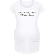 Mama to Be Script - T-shirt de maternité à encolure dégagée