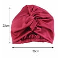 thumbnail image 2 of Women's Double Layer Satin-Like Sleep Cap, Twisted Design Headband for Beauty Sleep, Skincare Routine, Home Relaxation and Chemotherapy Comfort, Machine Washable Headwear, 2 of 4