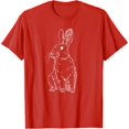 thumbnail image 1 of Cute Cuddly Rabbit Pet Animal Hand Dawn Rabbit Silhouette Shirt T-Shirt, 1 of 1