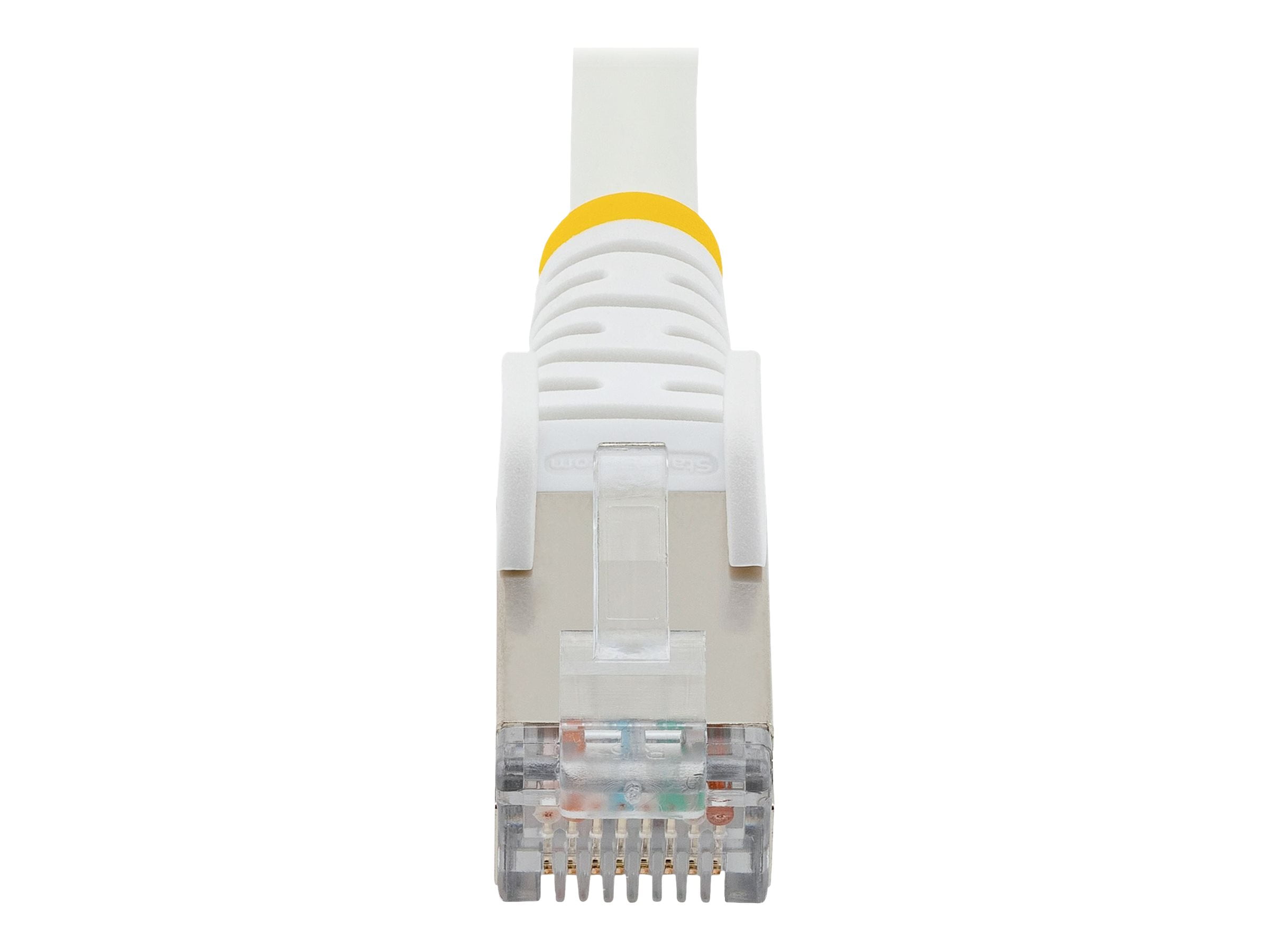 StarTech 10ft CAT6a Ethernet Cable - Low Smoke Zero Halogen (LSZH) - 10 Gigabit 500MHz 100W PoE RJ45 S/FTP White Network Patch Cord Snagless w/Strain Relief (NLWH-10F-CAT6A-PATCH)
