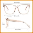 thumbnail image 6 of Cyxus Blue Light Glasses Lightweight TR90 Computer Glasses UV Blocking Square Black Frame Clear Lens Eyewear Relieve Eye Strain（Crystal Brown）, 6 of 7