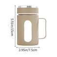 thumbnail image 3 of Large Tea Infuser Cup Glass Tea Cup,Glass Water Cup with Handle,Double-Wall Insulated, Clear Window Design,Office Handle Business Cup, Sealed Tea Cup with Lid, 3 of 6