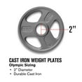 thumbnail image 4 of Weider 300 lb. Cast Iron Olympic Hammertone Weight Set, 4 of 12