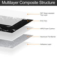 thumbnail image 4 of Uxcell 10pcs Peel and Stick Wall Panels 23.6" x 11.8" Skin Feel Brick Wallpapers (19.4 Sq. Ft. / 1.8 Sq.m. Coverage) Marble Tiles Adhesive Backsplash, White Thunder Black, 4 of 6