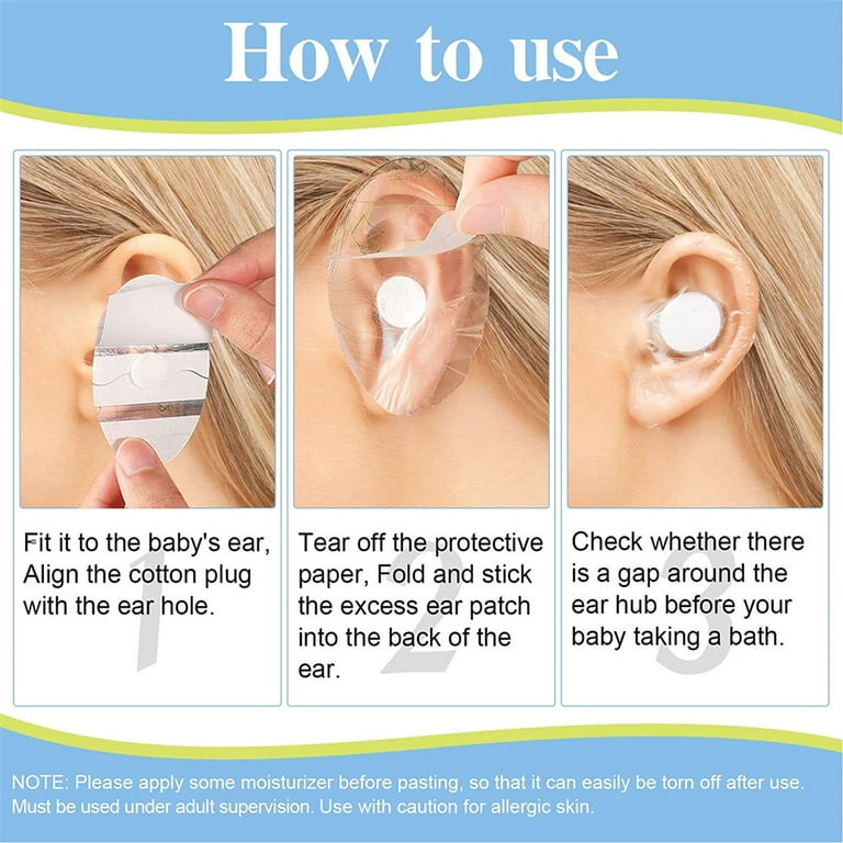 NOGIS 60 Pieces Ear Covers Waterproof Baby Shower Swimming Ear
