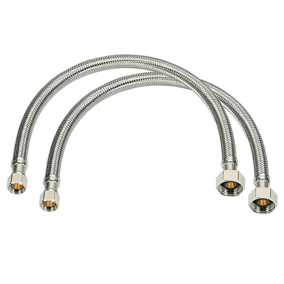 Homewerks 4817987 0.5 FIP x 0.5 in. Dia. FIP Braided Stainless Steel 16 in. Faucet Supply Line