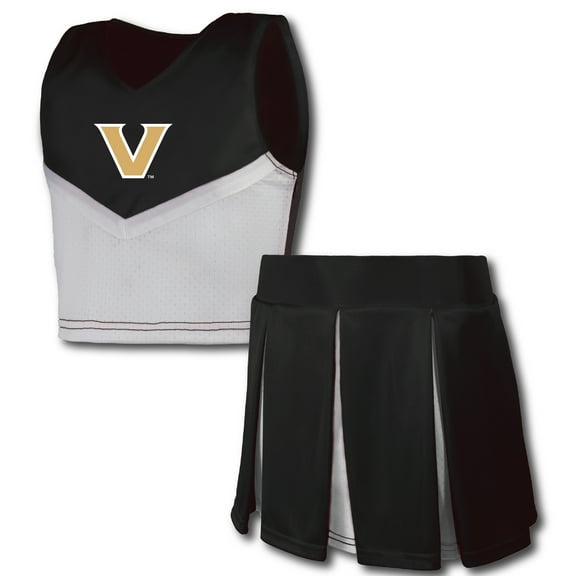 Girls Youth Garb Black Vanderbilt Commodores Cheerleader Top & Skirt Set