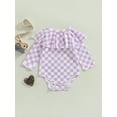 thumbnail image 2 of Bagilaanoe Newborn Baby Girl Boy Rompers Tops Checkerboard Print Long Sleeve Bodysuit 6M 12M 18M 24M Infant One Piece Jumpsuit, 2 of 7
