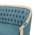 thumbnail image 4 of GDF Studio Phillips Traditional Fabric Tufted Upholstered Loveseat, Blue and Antique, 4 of 10