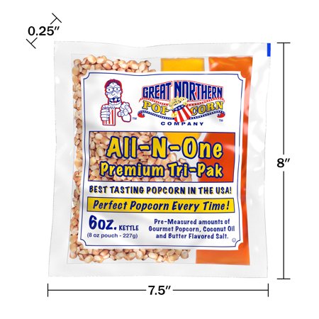 GREAT NORTHERN POPCORN GREAT NORTHERN 4105 CASE (24) OF SIX OUNCE PORTION POPCORN PACKS